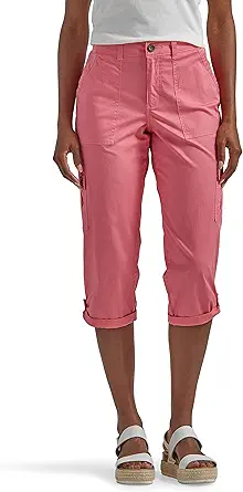 Lee Women's Flex-to-go Mid-Rise Relaxed Fit Cargo Capri Pant
