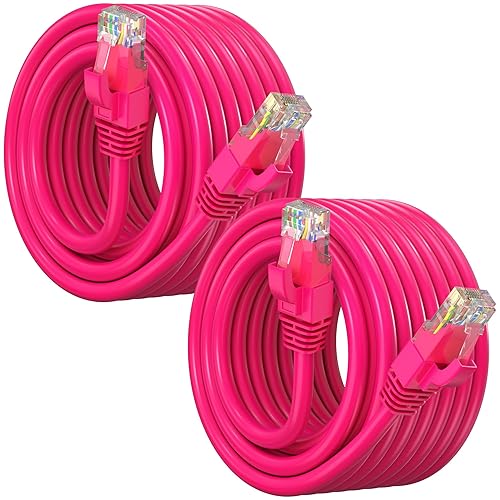 Miniatura 38 de Maximm Cable Ethernet Cat 6 de 30 pies (paquete de 2) – Cable LAN de alta velocidad, cable de Internet, cable de conexión y cable de red – UTP, 10