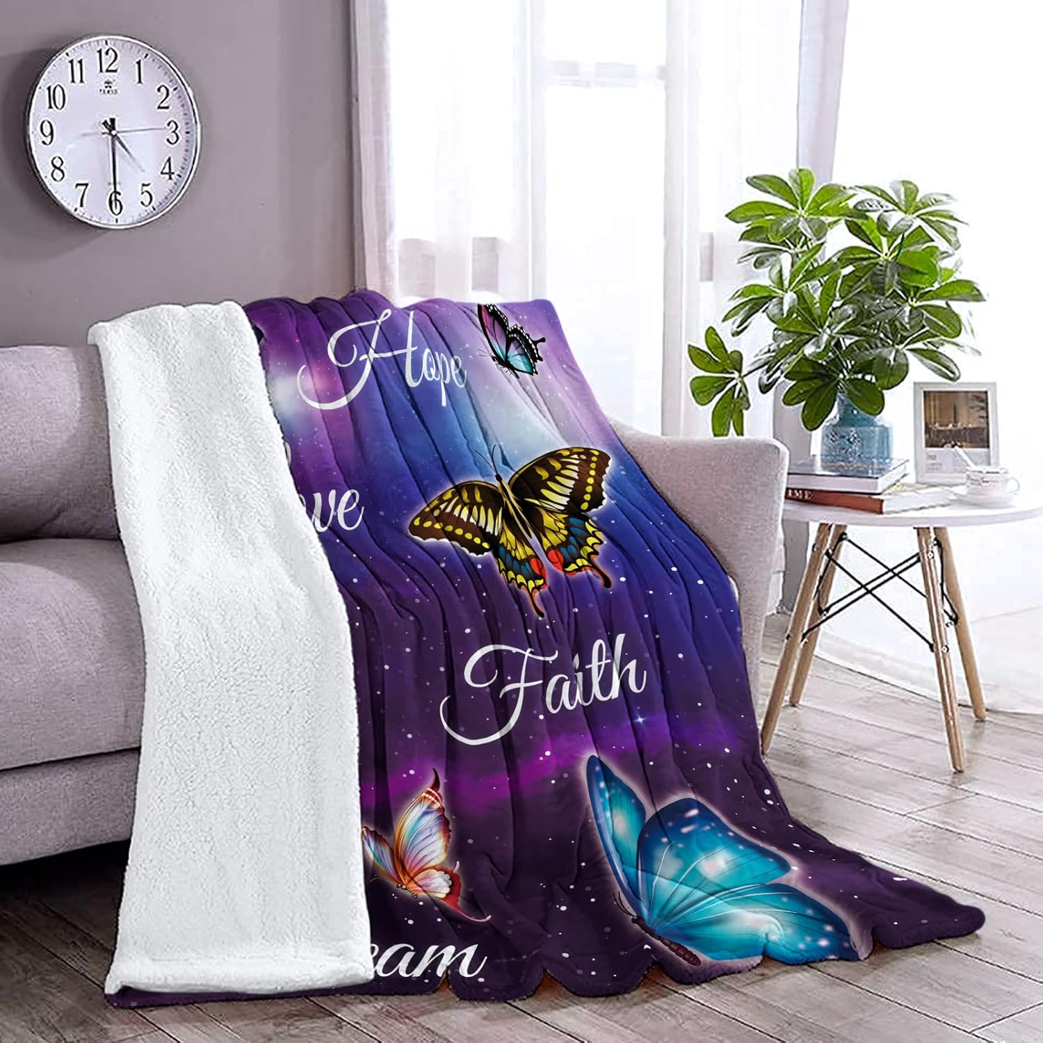 Mantas Franela Manta Mariposas Acuarela - Franela Suave 60x50 Pulgadas, Para Sofá, Cama Y Camping Manta Acuarela Mariposas Sofá Cama Niños