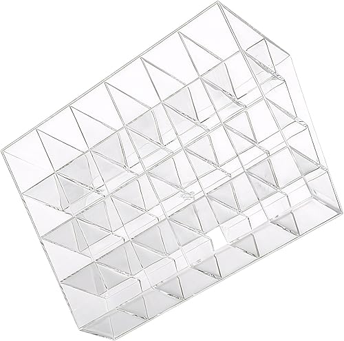 letixnink Clear Lipstick Organizer for Vanity Makeup Storage Box Cosmetic Holder for Desk and Bathroom Organization