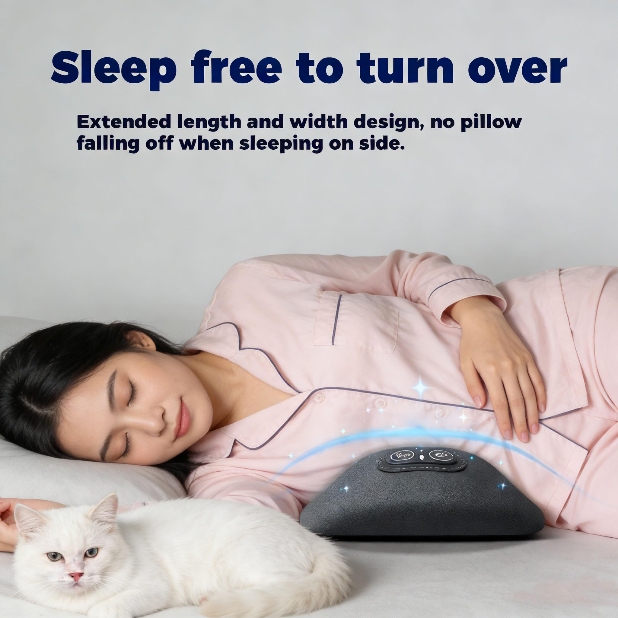 Vertofix 3-Zonen Tiefenwärme-Massagegerät, 2026 Upgrade Triple Method Massager - Traction Lifting Vibration Massages & Hot Compress, Rücken Massage Für Büro, Zuhause, Reise (A,Akku Version)