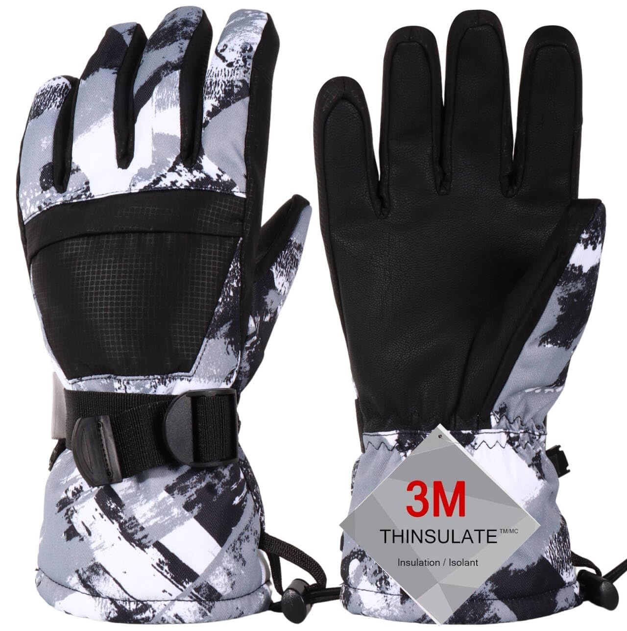 Ski Gloves, Warmest Waterproof and Breathable Snow Gloves for Cold Weather, Fits Both Men & Women,for Parent Child Outdoor