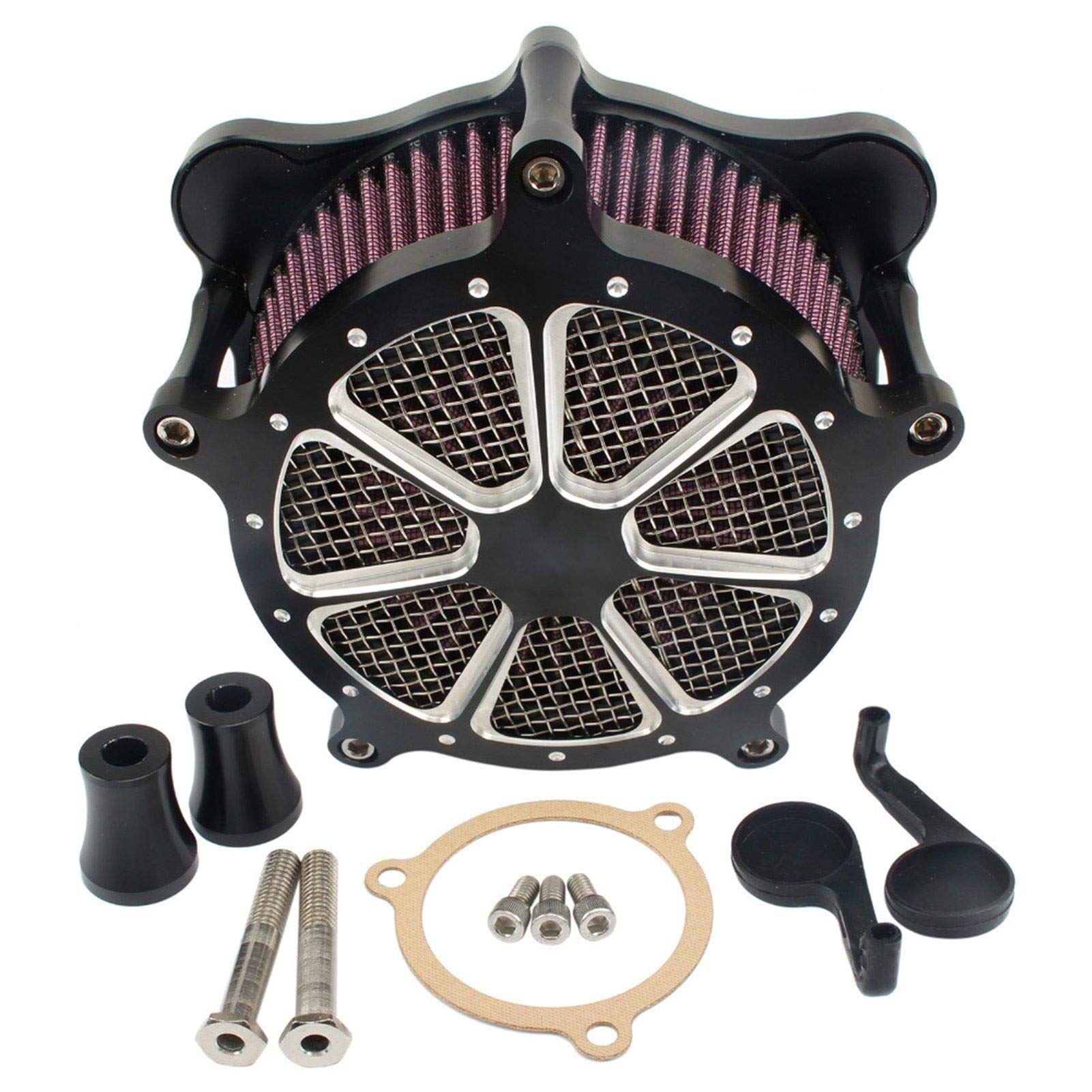 Filtr powietrza motocykla Venturi Cut Cleaner układ dolotowy, dla Harley, Touring Electra przemieszczanie się po ulicy Tri 2008-2016 Softail Dyna FXD