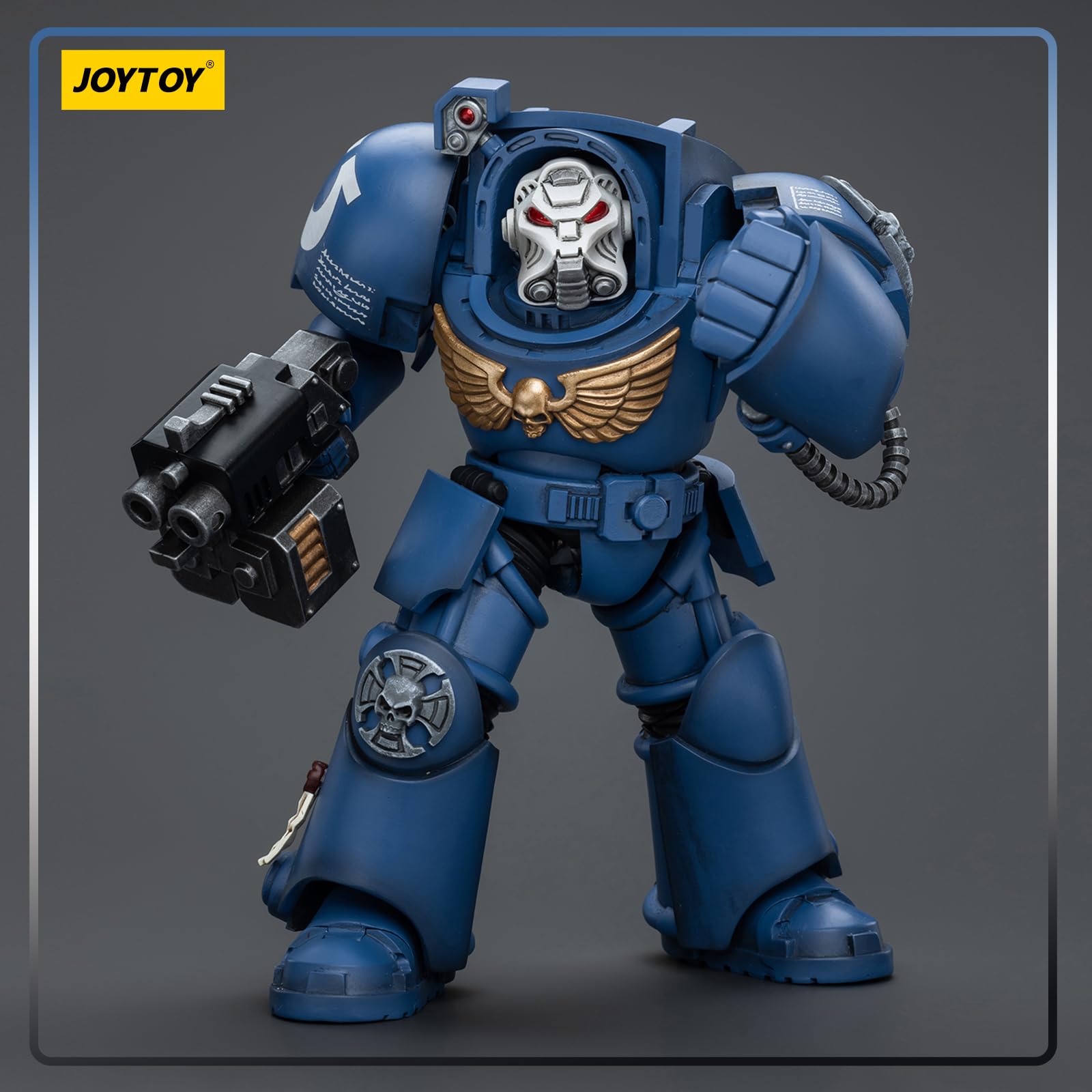 JOYTOY Warhammer 40k Ultramarines Terminator Squad Terminator with Storm Bolter 1/18 Action Figure Collect And Display Model - Image 4