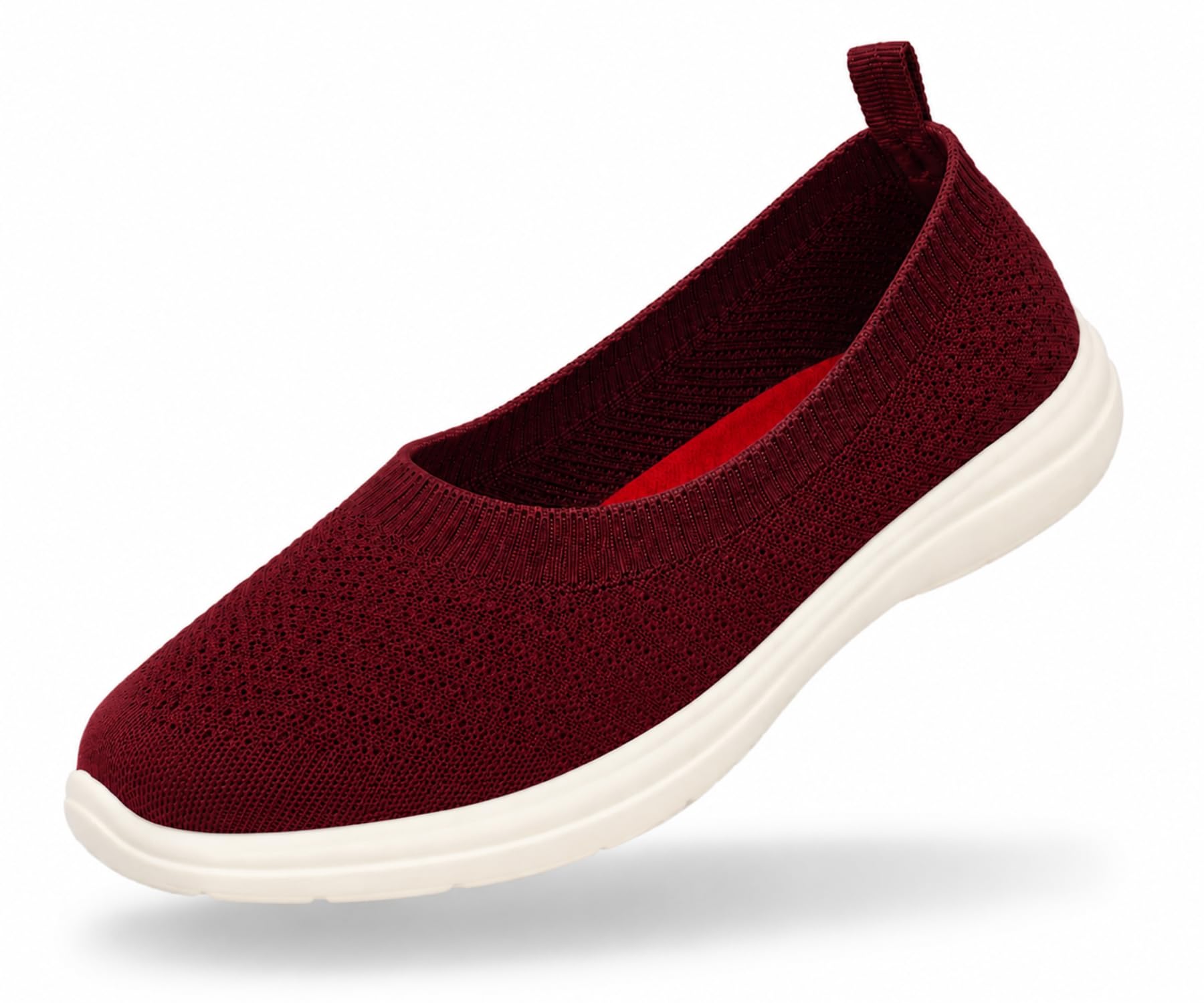 kraasa Bella-Ease Women's Memory Foam Slip-On Bellies | Cushioned Footbed | Lightweight Knit Upper | Comfortable Daily Wear Casual Shoes for Women-picture-25