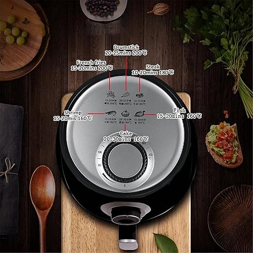 Miniatura 3 de Freidora de aire 220V 2. 2L Freidora de aire rápida y saludable, horno de cocción baja en grasa, freír alimentos negro, reemplazar la freidora