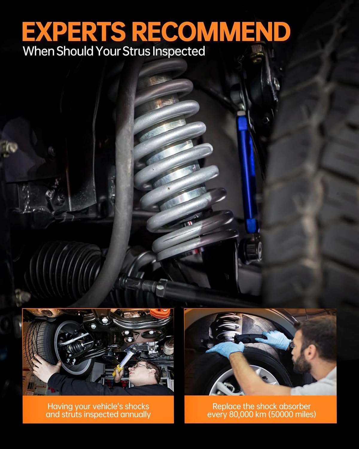 Rear Struts and Shocks Absorber Complete Assembly Compatible with 2011-2019 Dodge Journey 172896 * 2