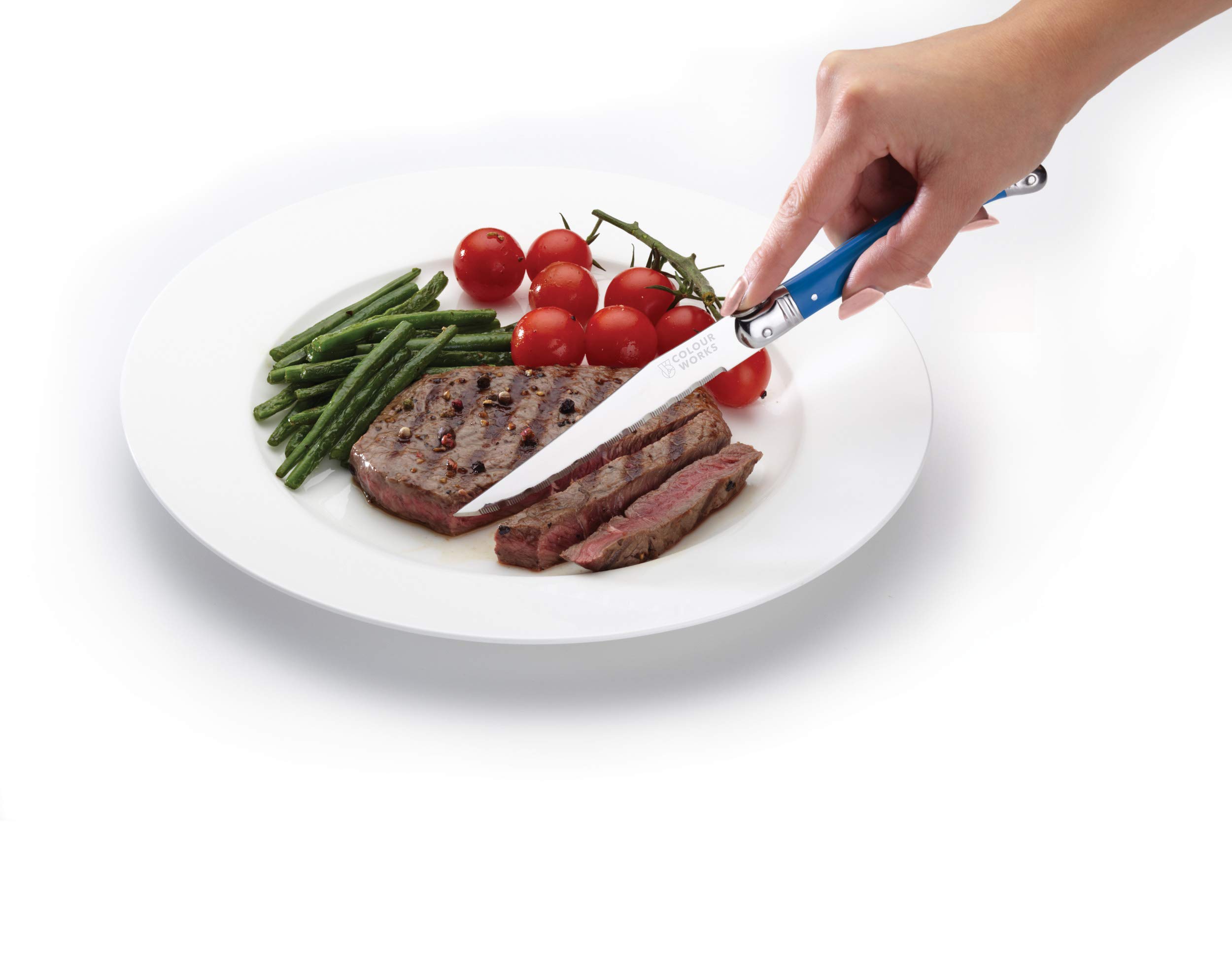 Colourworks Cuchillos Carne, Juego de Seis Piezas, Multicolor