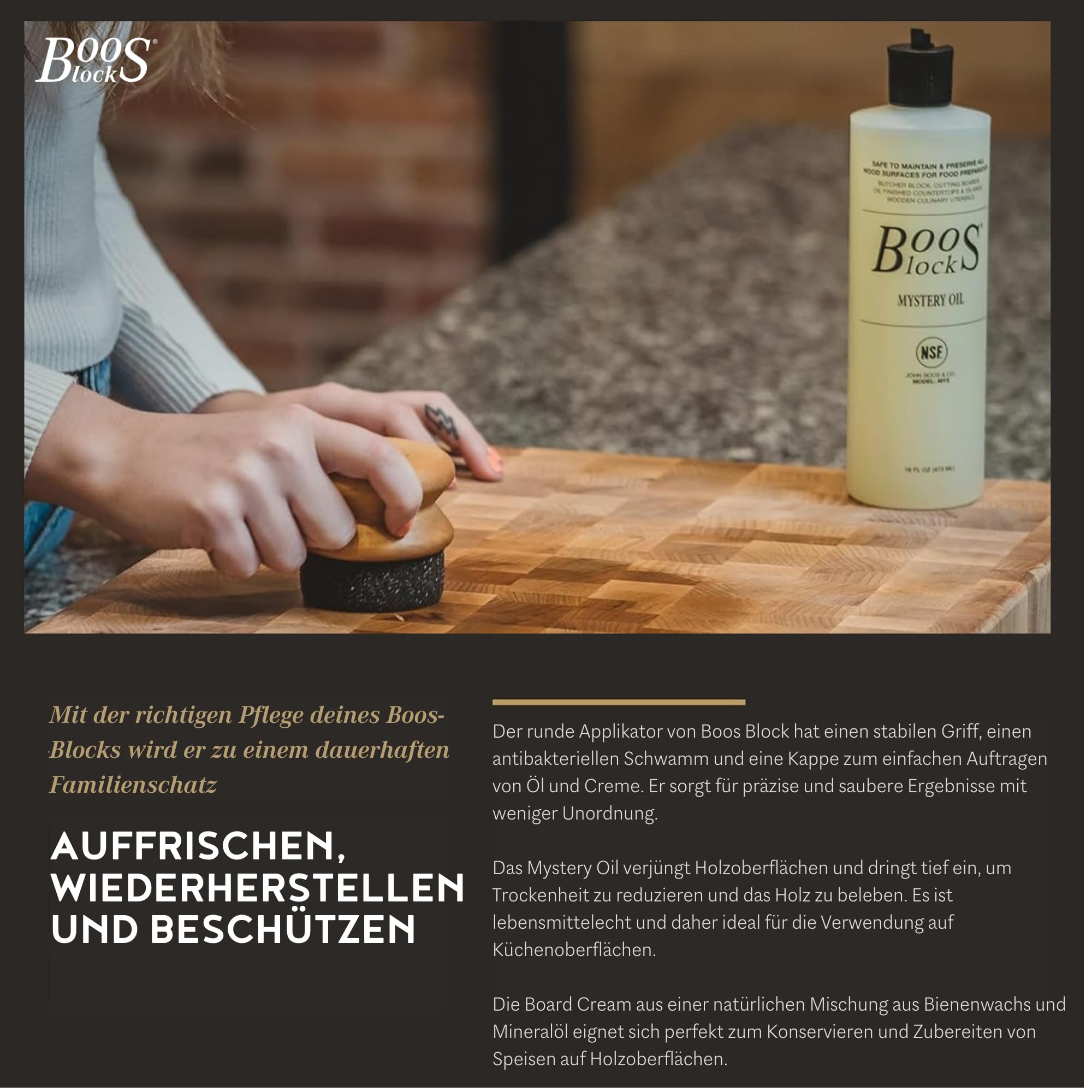 Boos Block Profi Schneidebrett Gross - 40 x 25 x 2,5 CM - Servierbrett Holz | Ahorn Schneidebrett Holz - Antibakteriell - Schneidebrett Holz Mit Griff - Brotzeitbrett - Frühstücksbrettchen
