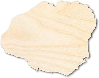 Unfinished Wood Kauai Hawaiian Island Shape Craft up to 46" DIY 10" / 1/4"