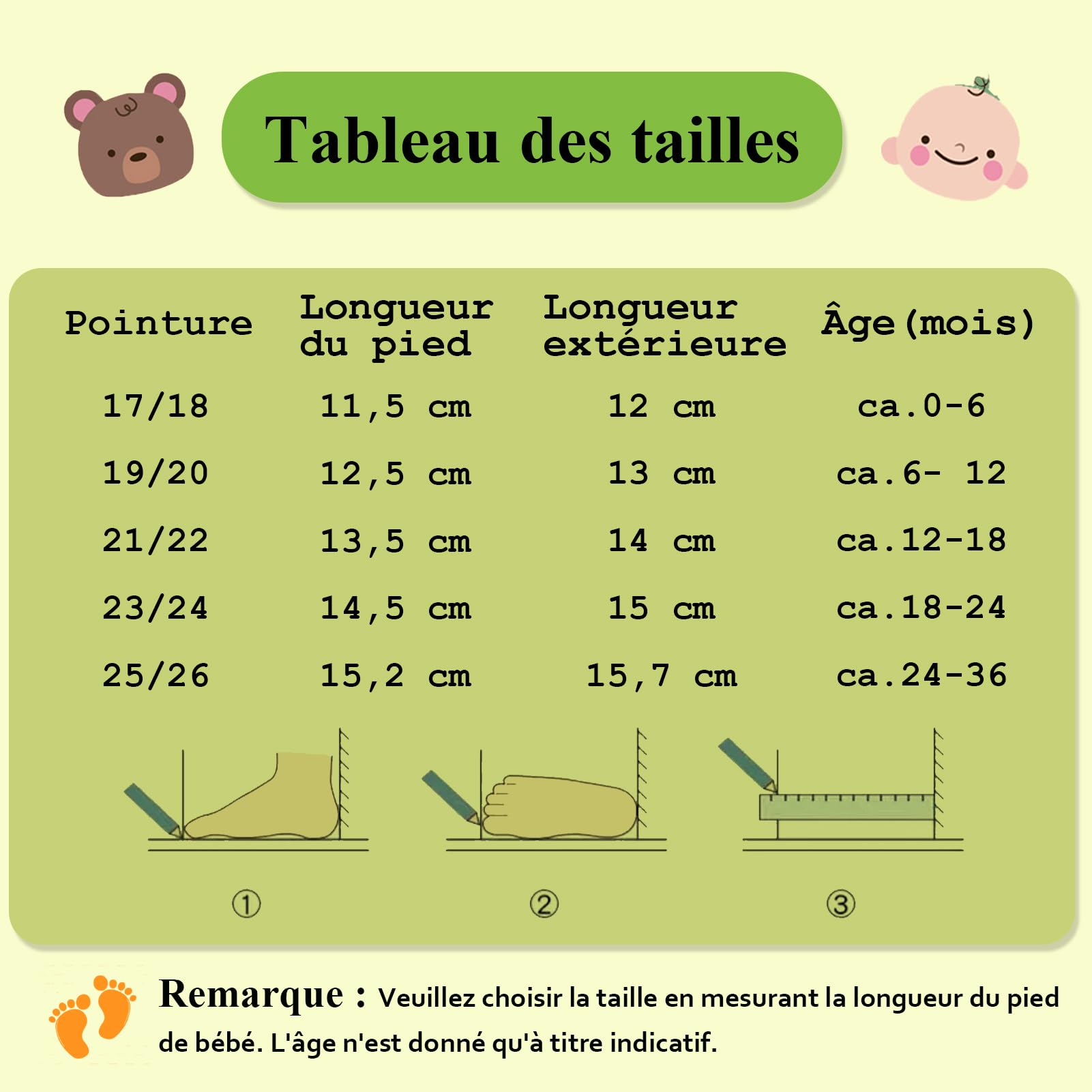 SAYOYO Fleur de Prunier Chaussures de bébé en Cuir Souple Chaussures Semelle Douce - 5