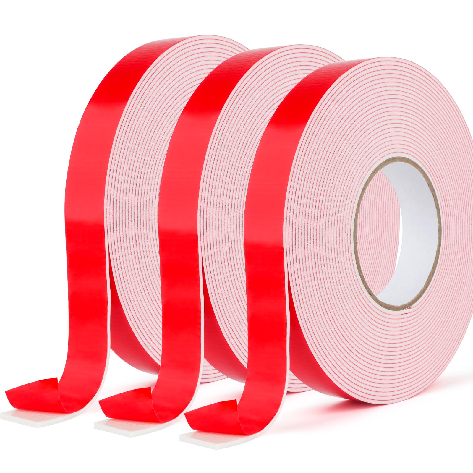 Double Sided Adhesive Foam Roll for Card Making,3 Rolls Craft Foam Tape for adding slightest amount of pop for all of your paper crafting projects.shaker card 0.98inch x 32 Feet,2mm Thickness