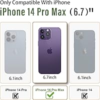 Vista 2 de Buleens Funda para iPhone 14 Pro Max Astronauta, fundas transparentes para iPhone 14 Pro Max con papel brillante y soporte de astronauta