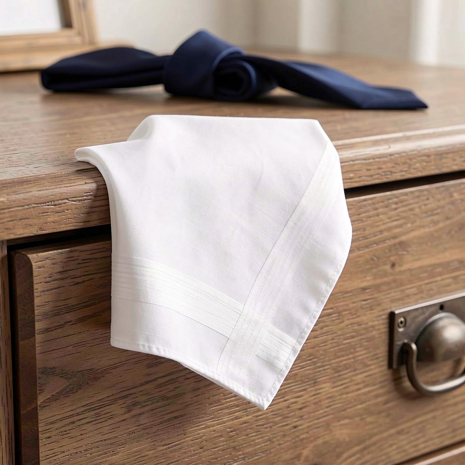 OUNONA 18 pañuelos blancos para hombre, 16x16 pulgadas, algodón suave,