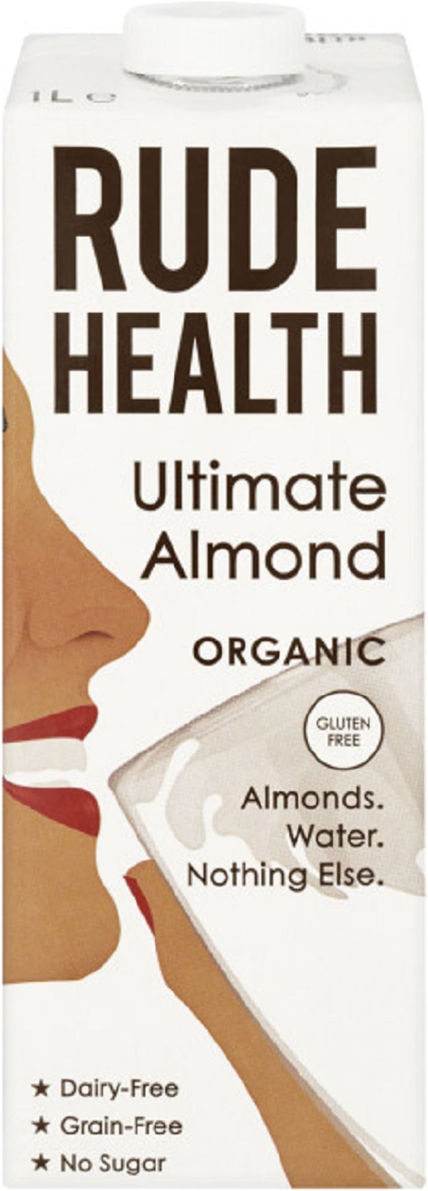 Rude Health Organic Almond Milk 1ltr (Pack of 6)