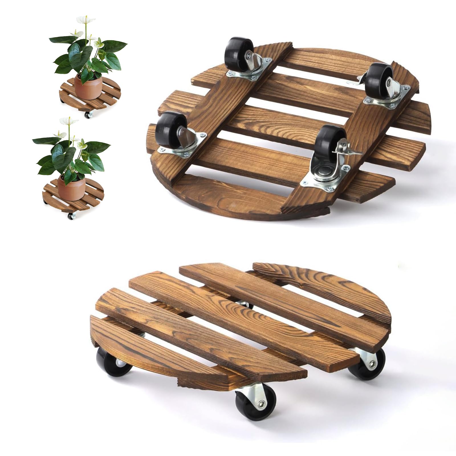 bechoanigel Plant Roller, 30 x 6.5 cm Rolling Board Plants, 80 kg Load Capacity