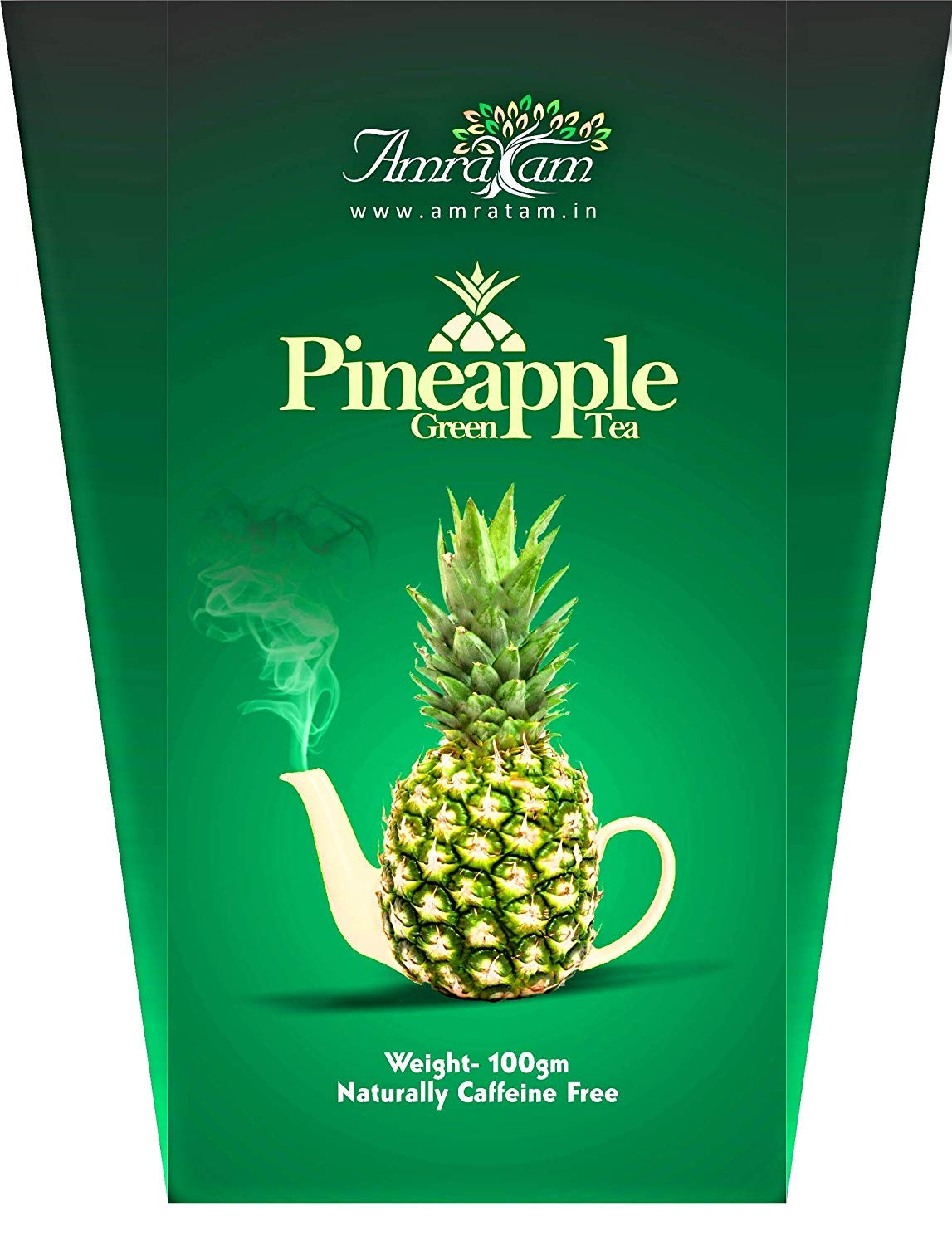 Amratam Pineapple Green Tea Healthy Pineapple Flavour Green Tea Caffeine Free Calming Tea Relieves Soothing Sleep Tea for Stress and Anxiety with 7 Natural Herbs | Herbal Infusion Tea 100gm (B07LFHYFRQ) Amazon Price History, Amazon Price Tracker