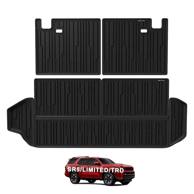 Forro para Porta-Malas e Encosto do Banco Traseiro TripleAliners para Toyota 4Runner 2025 e 2026, 7 lugares, TPE, modelo 3A-4RUNNER-02