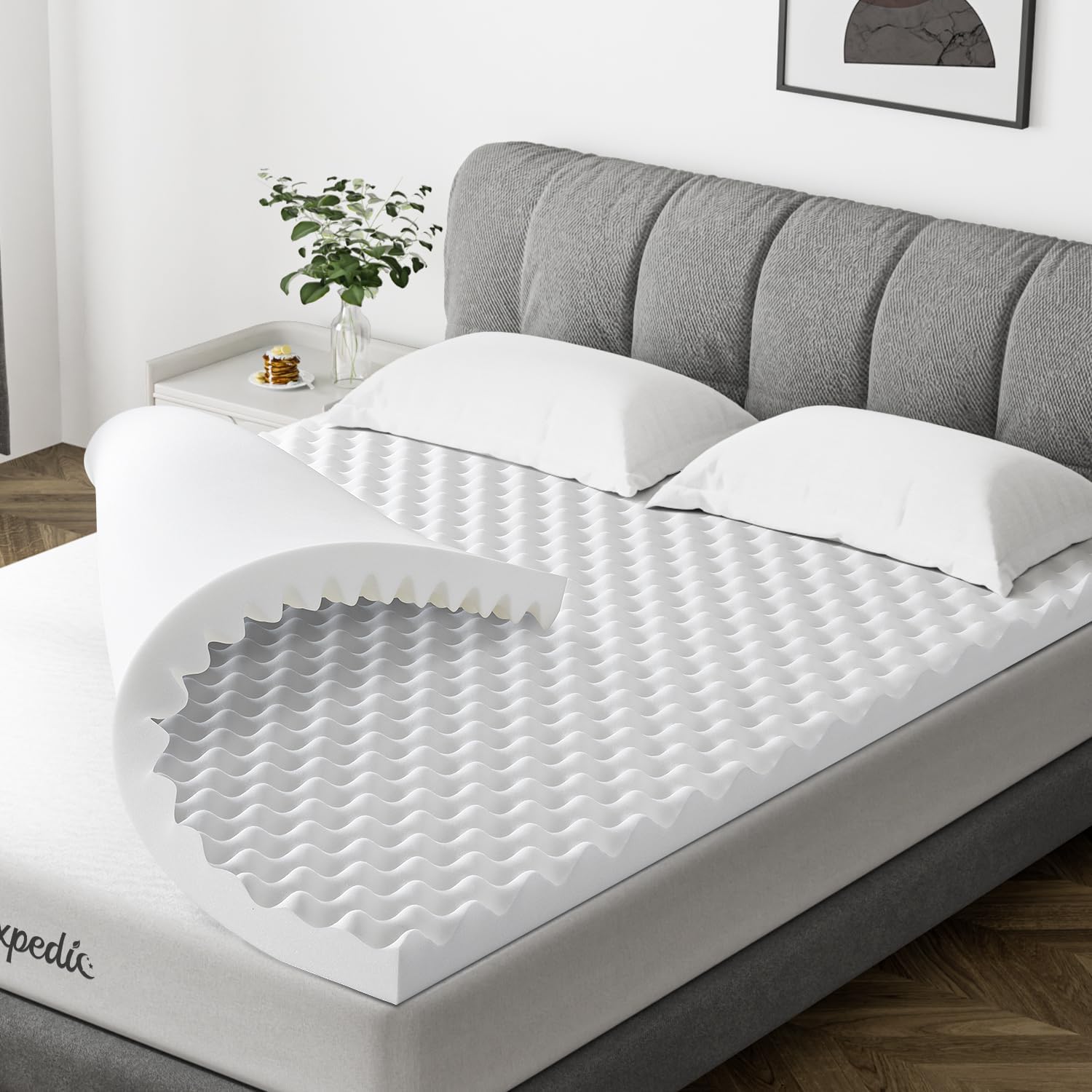 FP FLEXPEDIC Full Mattress Topper, 4 inch Extra Firm Mattress Topper