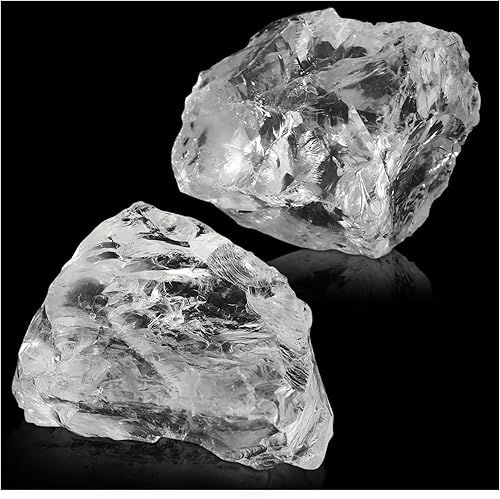Miniatura 8 de QINJIEJIE 2 cristales de cuarzo transparente de 1.8 a 2.2 pulgadas, piedras curativas a granel, piedras de cristal grandes para hacer volar, cabina