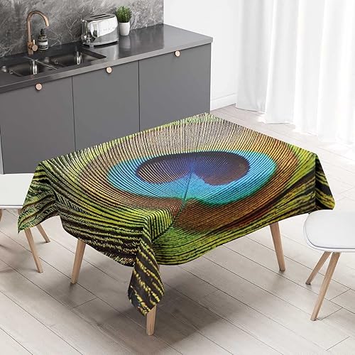 Peacock Mantel Redondo para Mesa De 4 Sillas Green Teal Mustardfarmhouse Kitchen Waterproof Dust-Proof 54 X 54 Inch Peacock Mantel Redondo para Mesa De 4 Sillas Green Teal Mustardfarmhouse Kitchen Waterproof Dust-Proof 54 X 54 Inch