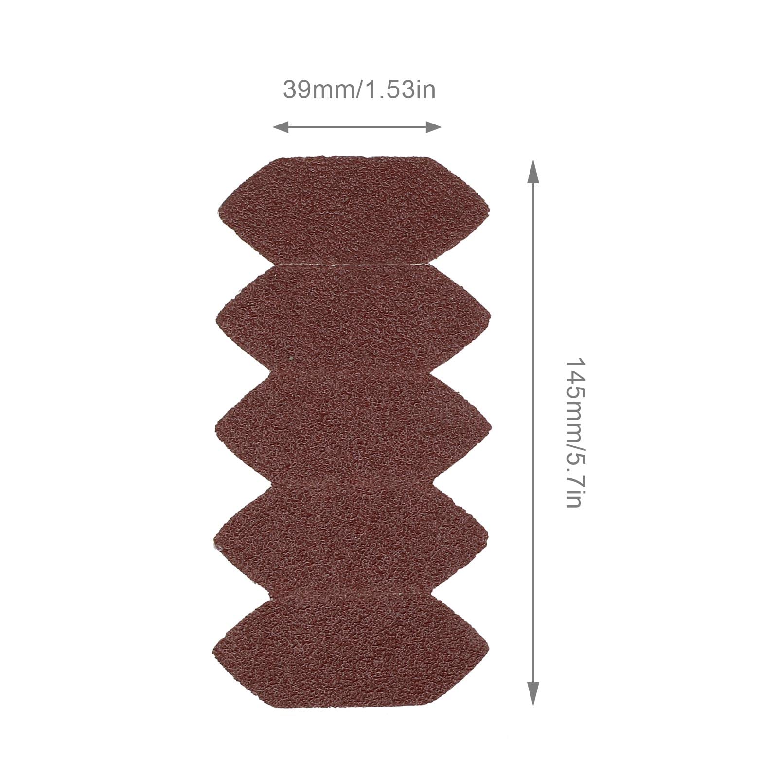 EMSea 50pcs Hojas Lija para Ratón P40 P80 P120 P180 P240 Óxido de Aluminio Rojo 145x39mm Compatible con BLACK & DECKER KA260GTK Lijadora de Dedo para Ratón