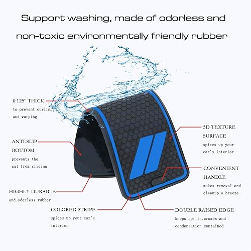 Miniatura 5 de HAMSAM - Alfombrillas antipolvo para Dodge Charger 2015, 2016, 2017, 2018, 2019 y 2020, accesorios personalizados para posavasos