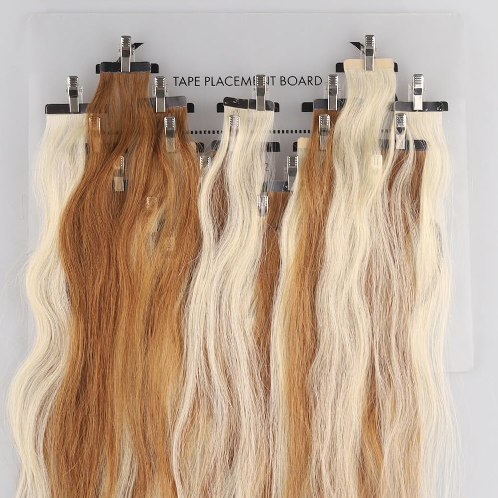 Tape in Placement Board Hair Extensions Hanger Carrier Hair Display Holder Rack with Clips Hairpin Hair Styling Hairdressing for Tape In Hair Extensions Hair Beauty Salon