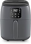 DASH Tasti-Crisp™ Digital Air Fryer with AirCrisp Technology, Custom Presets, Temperature Control, and Auto Shut Off Feature, 2.6 Quart - Cool Grey