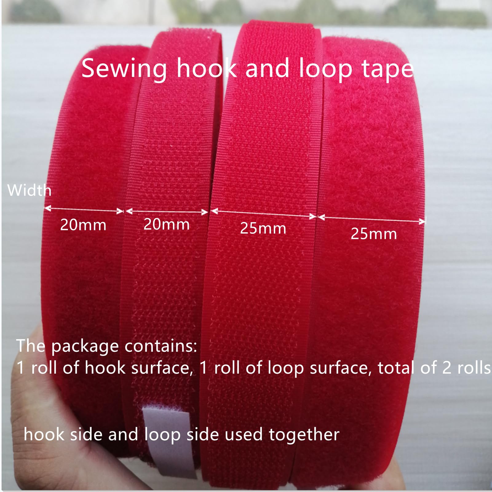 Amazon.co.jp: フック＆ループテープ 縫製用 20mm 25mm 幅 非粘着