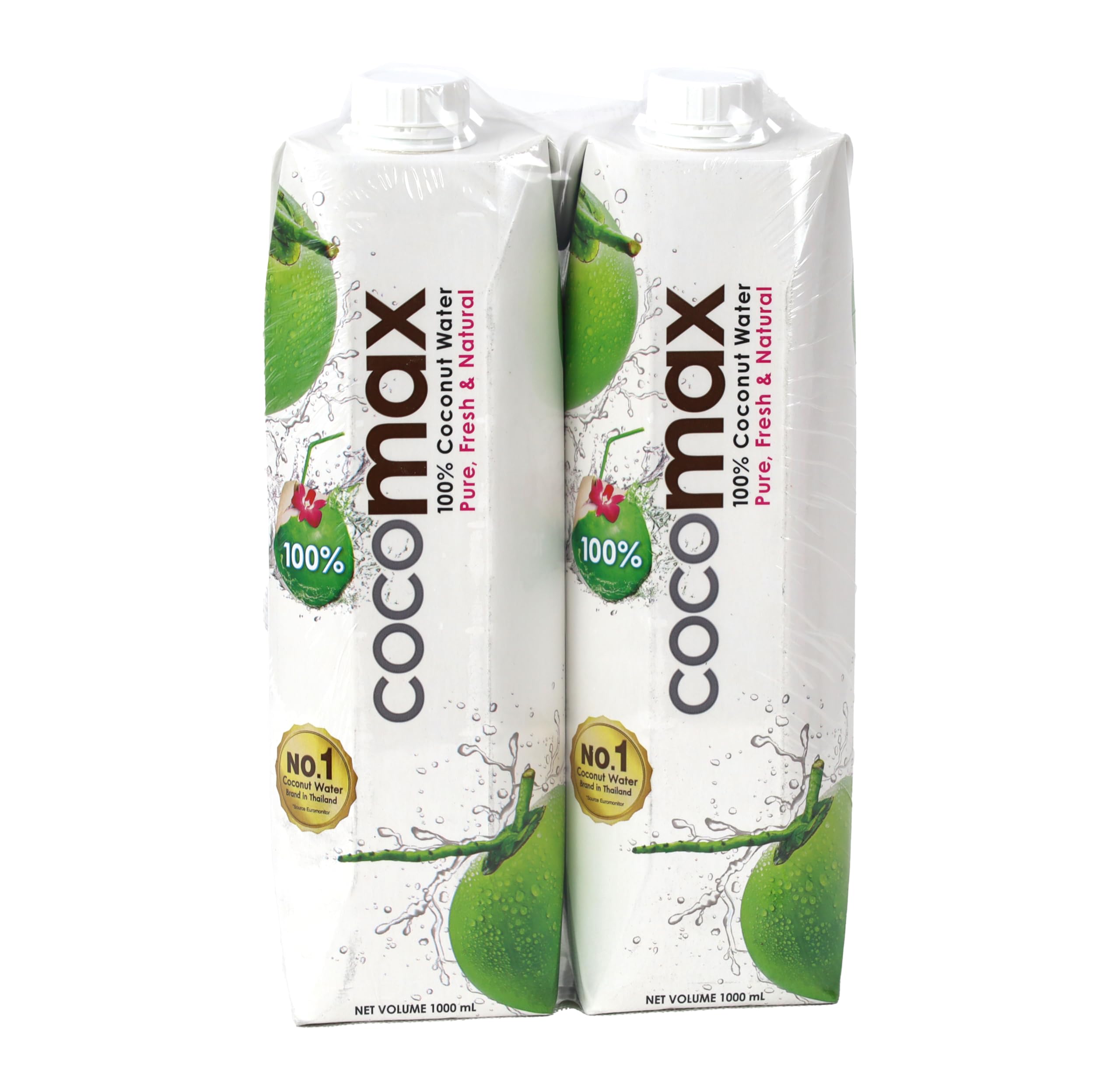 Coconut Water 1L - Pack of 2 | No Added Sugar | Rich in Vitamins and Minerals | Natural Hydration | Thailand's #1 Pure Coconut Water From Premium Amphawa Coconuts