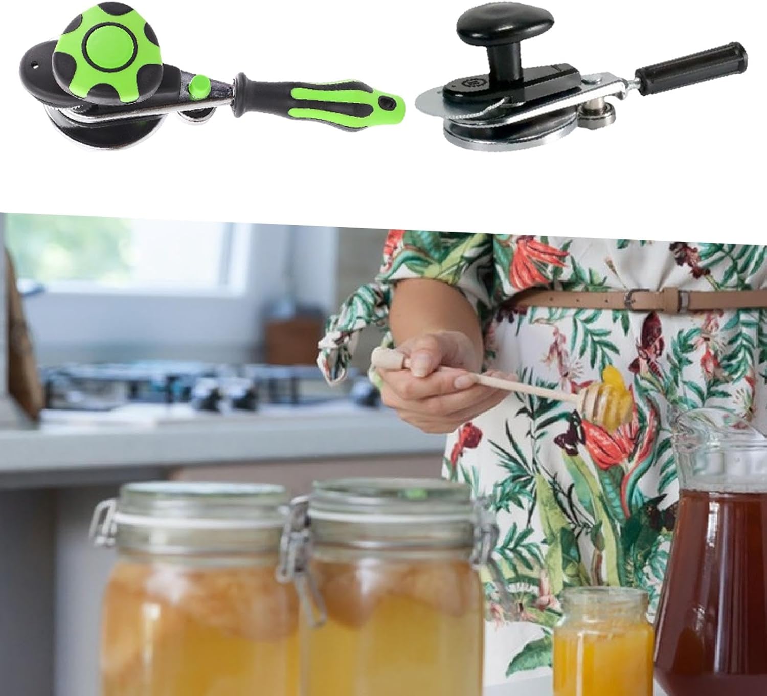 Manual Can Sealer Compact Sealing Machine for Food Preservation Shops Bottle Green