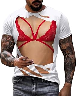 Men's T-Shirt Printed Personality Short Sleeve Casual Shirt Fashionable Simplicity…
