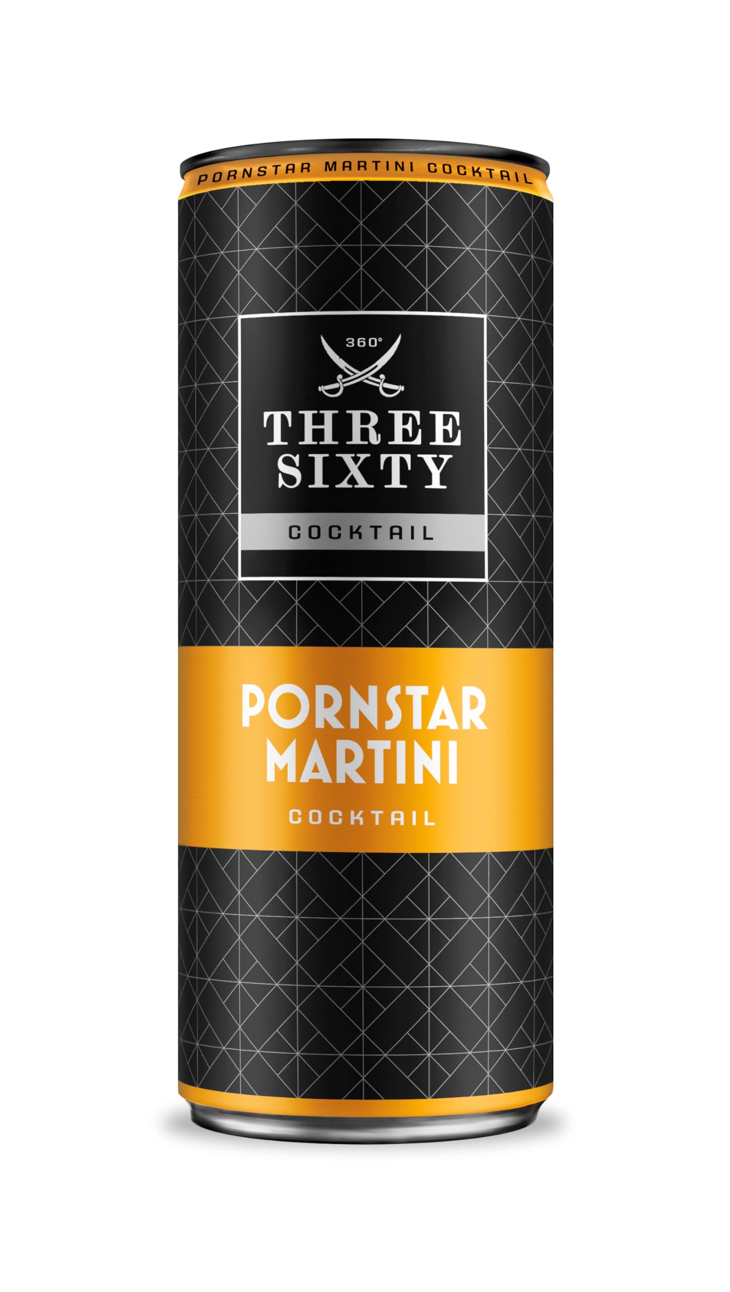 THREE SIXTY PORNSTAR MARTINI COCKTAIL | PREMIX 1 x 250ml | Vorgemixter Longdrink in der Dose "to-go" | Geschmack: Pornstar Martini | 10% vol.