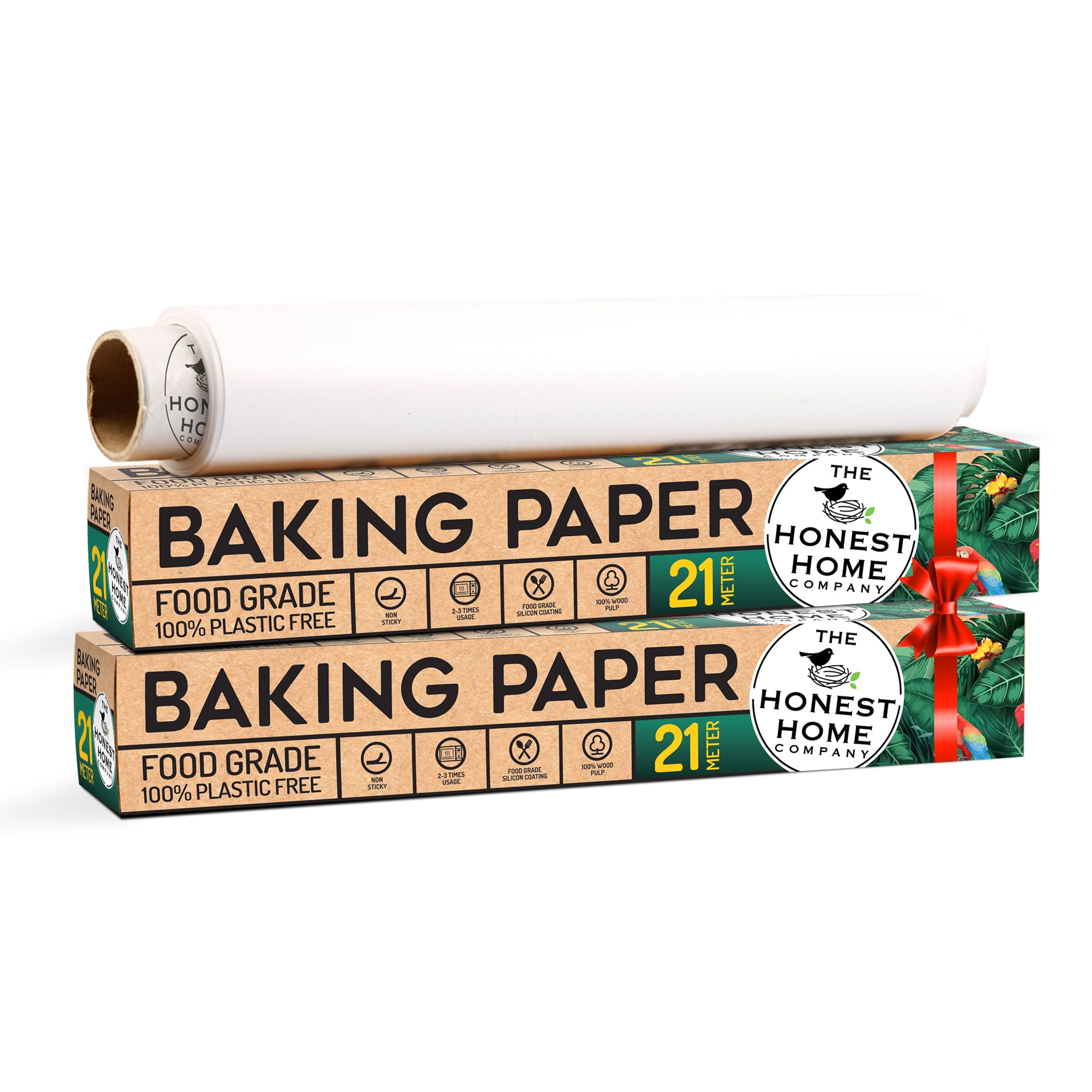 Honest Home Baking Paper Roll Combo | 42 Meters | Pack of 2 (21M + 21M) | 40 GSM Non-Stick Parchment Paper for Baking Cake | Baking Paper for Oven, Air Fryer & More-image-5