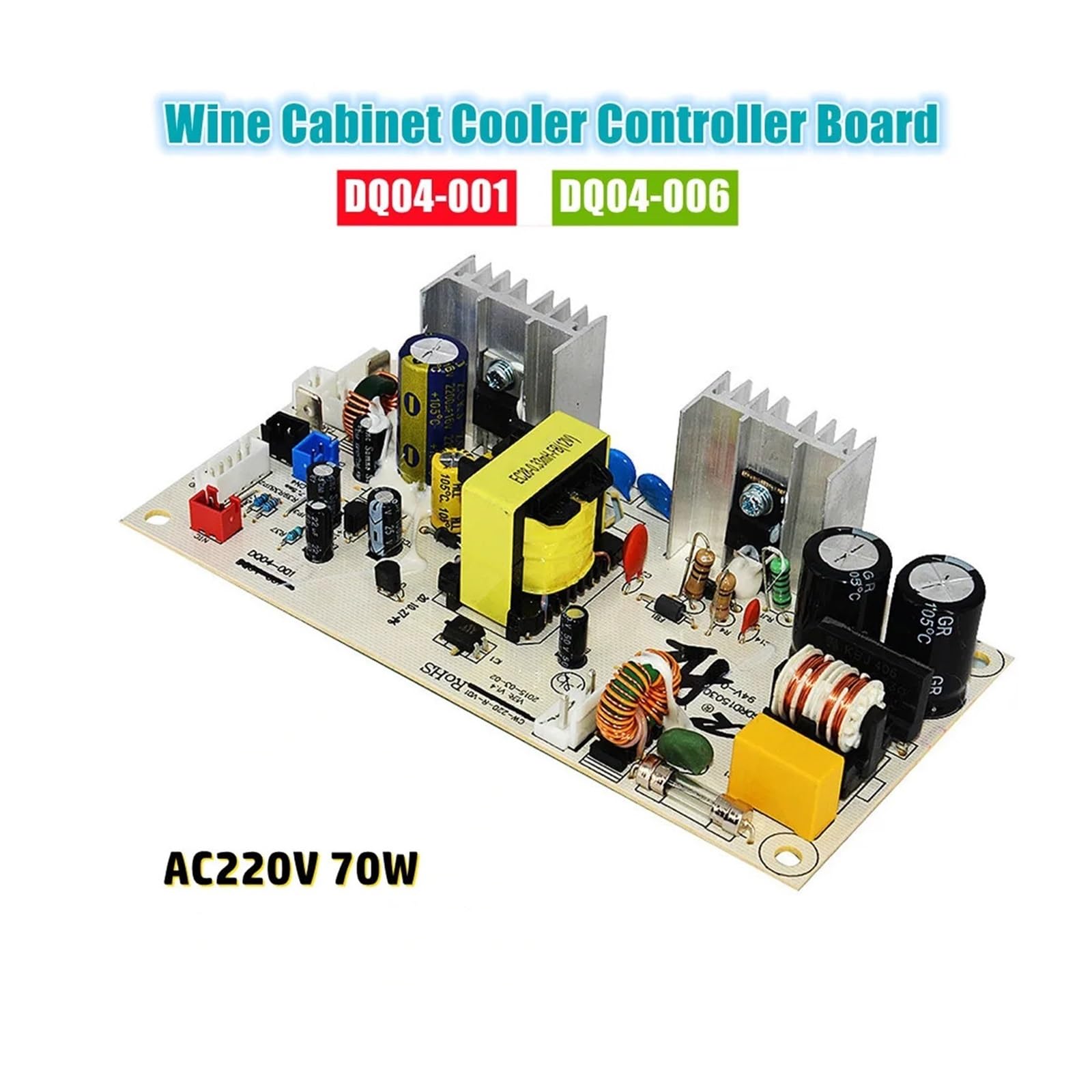 Płytka drukowana chłodząca wino płyta główna lodówki, RDKWS-30T AC220V 70W, kompatybilna z Kerong DQ04-001 DQ04-006, części do chłodzenia wina (DQ04-001)