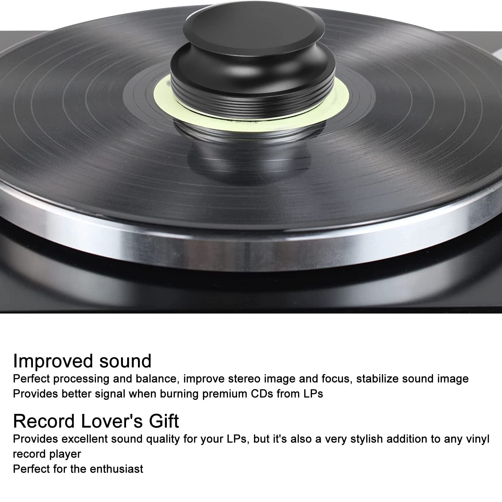 Stabilizzatore Di Peso Per Giradischi Migliora La Qualità Del Suono Riduce Vibrazioni E Deformazioni Adatto A Tutti I Giocatori Di Vinile 399g