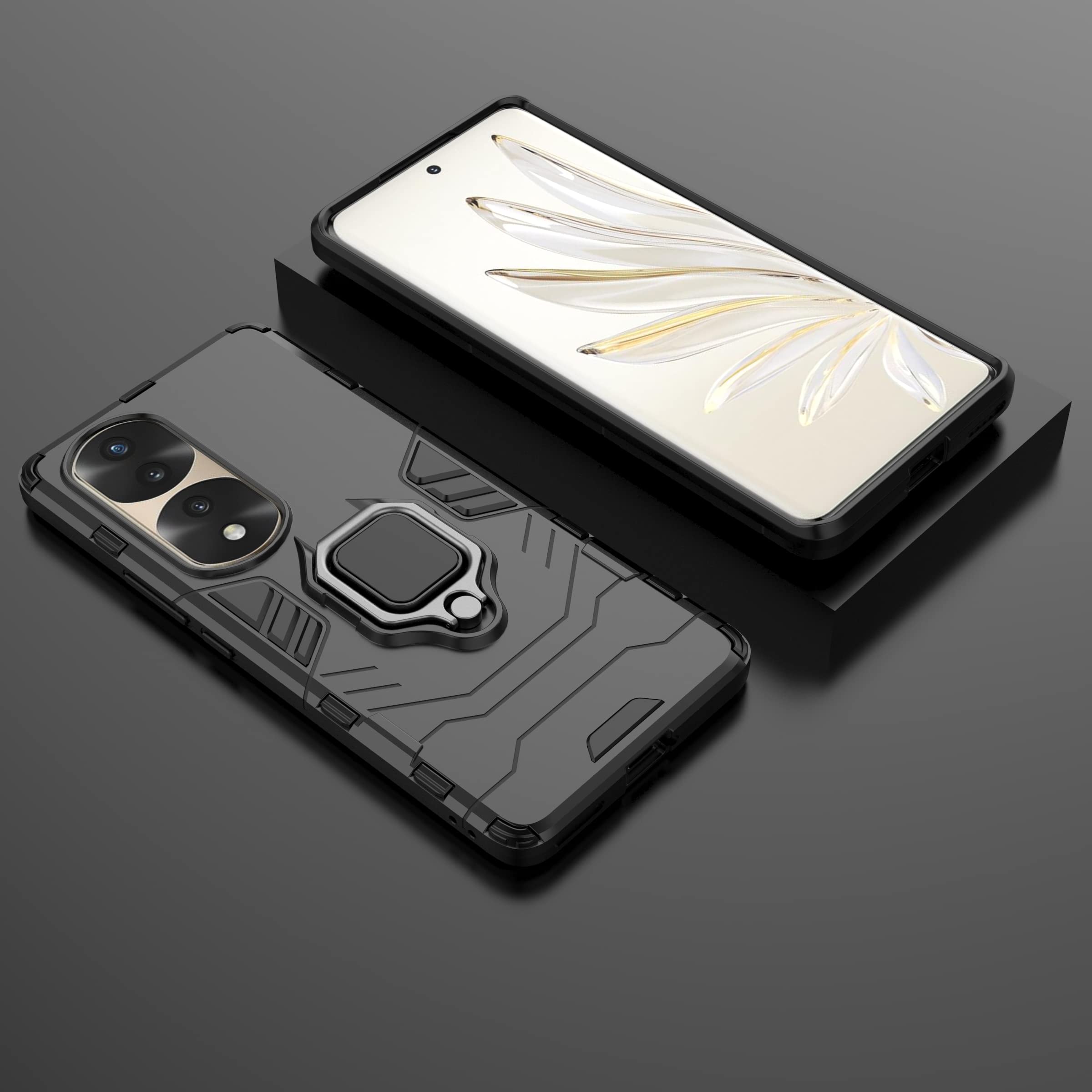 TingYR Cover per Honor 70 PRO, Supporto Anello Rotante a 360