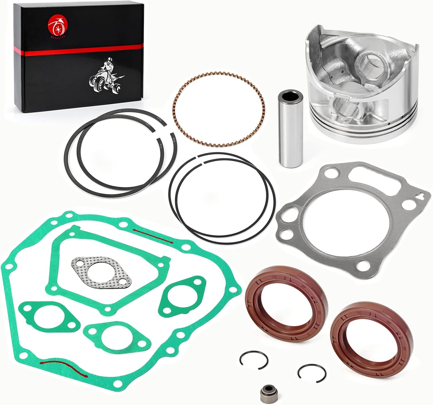 357cc ENGINE REBUILD KIT 0.5mm Oversize Piston & RINGS GASKETS SEALS Compatible with Yamaha Pro Hauler 700 1000 YXP700A YXP1000A G21 G22 G23 G27 G28 YDR-A YTF-1 YTF-2 2001-2018 JN6-15451-00