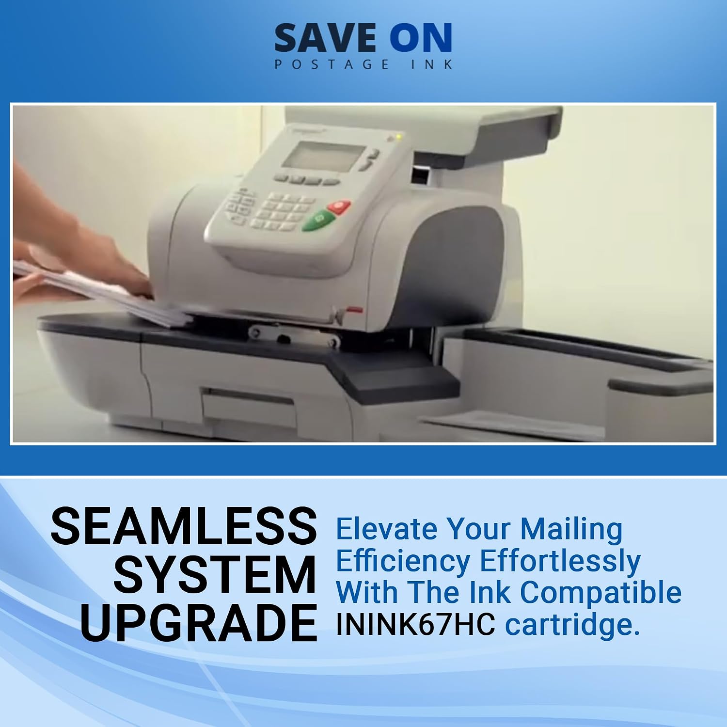 Compatible ININK67HC Quadient Neopost Compatible Ink Cartridge - High Capacity for in Series 600/700/750 Mailing Machine Bases