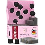 Ultra Density Hookah Charcoal Hookah Coals for Hookah Coconut - 84 pcs & 1.2 KG (2.6 lbs) - Premium Quality 25mm (1x1x1 in) - 100% Natural Coconut Coals for Hookah Cubes - NOT Quick Light
