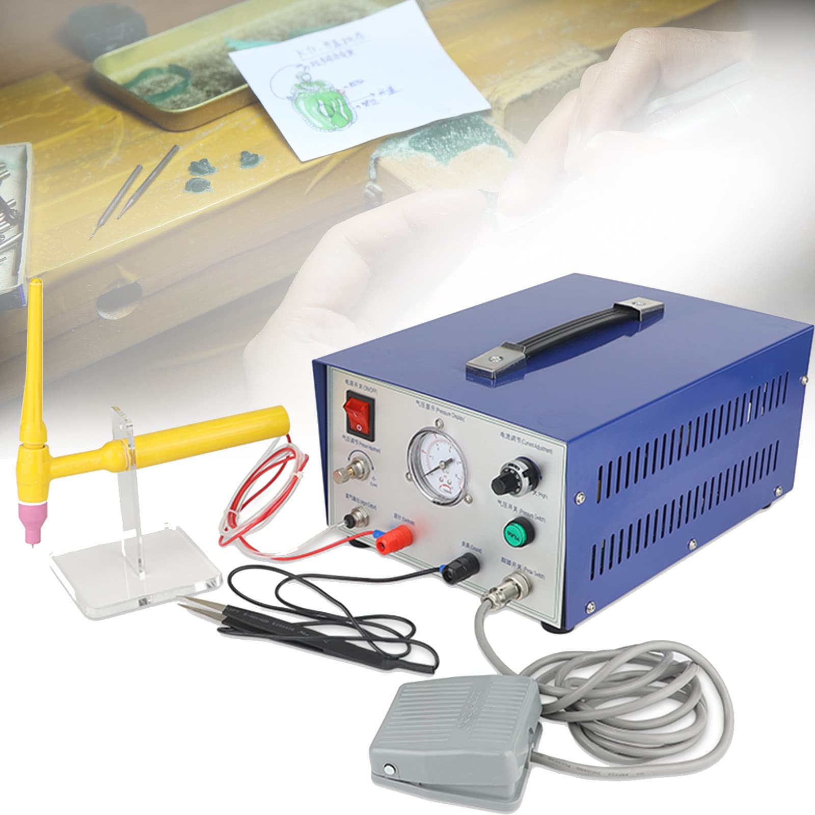 Saldatore del Punto dei Gioielli,Macchina Portatile del Saldatore del Laser 110V/220V del Saldatore dell'Arco di impulso Saldatore tenuto in Mano del Punto della Macchina della 30/50/A