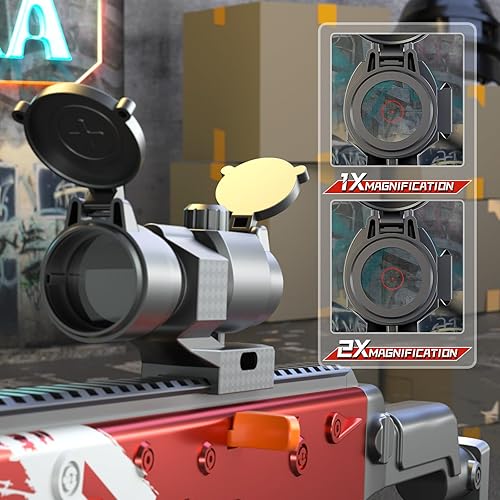 Miniatura 5 de Pistola de juguete con balas suaves, expulsión automática de balas de espuma con 100 dardos, funda de 40 balas, 2 revistas y objetivo, modelo de