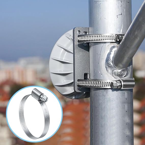 Bolatus 20-32mm Adjustable Hose Clips, 10 Pcs Stainless Steel Worm Drive Clamps for Securing Connections Home Gas Pipe Water Line and Fuel Line