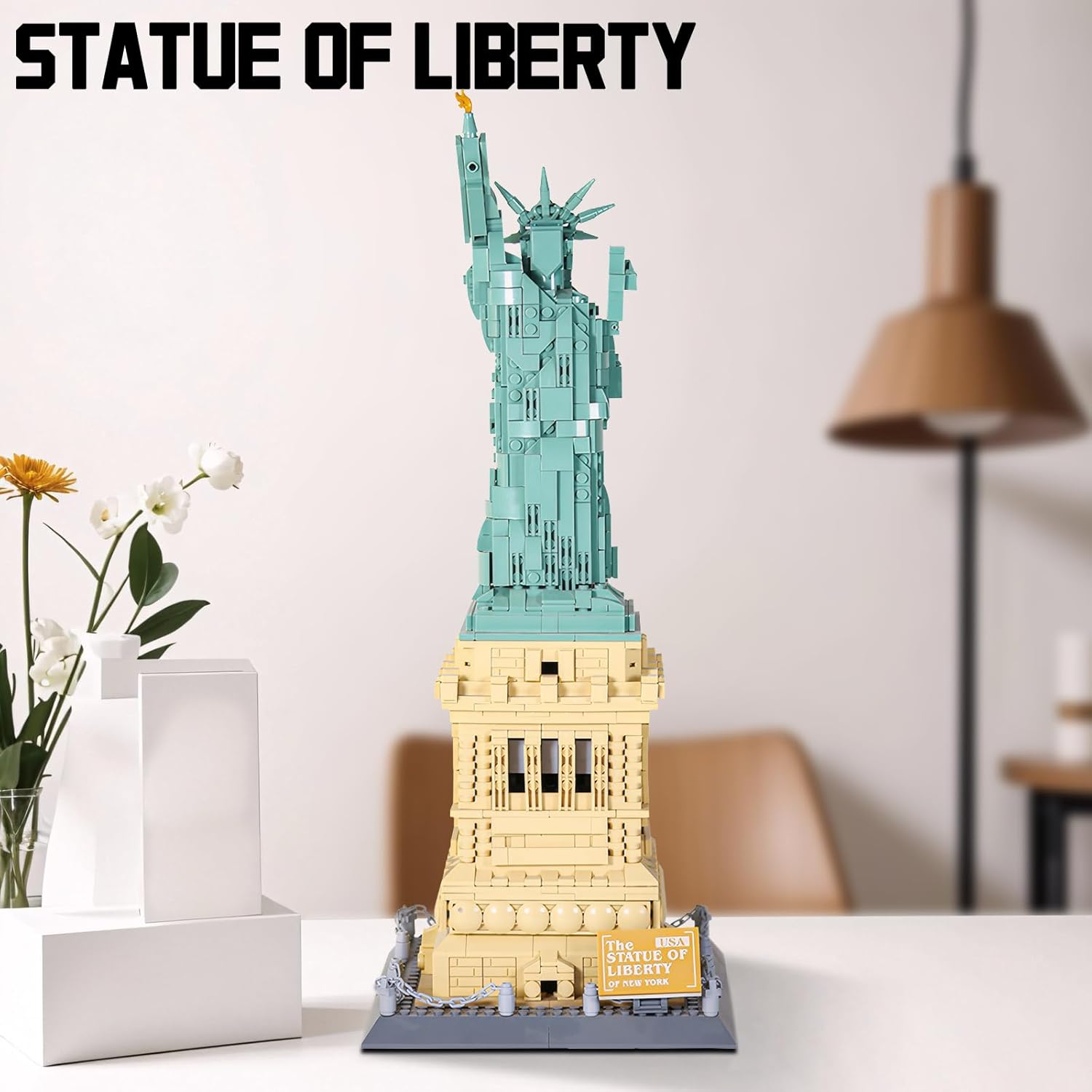 Statue of Liberty Building Blocks Sets Collectible New York City Architecture Souvenir Model World Famous Landmark Building Kits Toys Gift for Adults Kids and Teens 1409PCS - Image 3