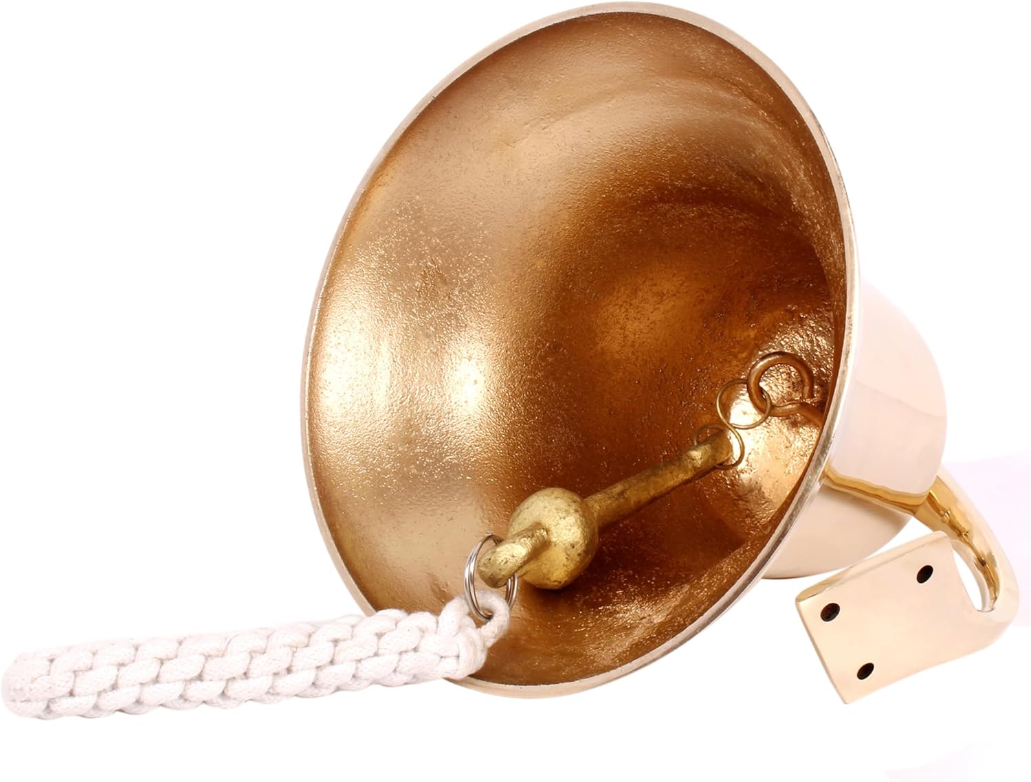 8 Inch Solid Brass Ship Bell – Polished Nautical Jumbo Marine Decor