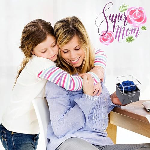 Miniatura 5 de Regalo de collar y rosa eterna rosa preservada hecha a mano y collar con frase Te amo en 100 idiomas regalo para el Día de San Valentín Día de la