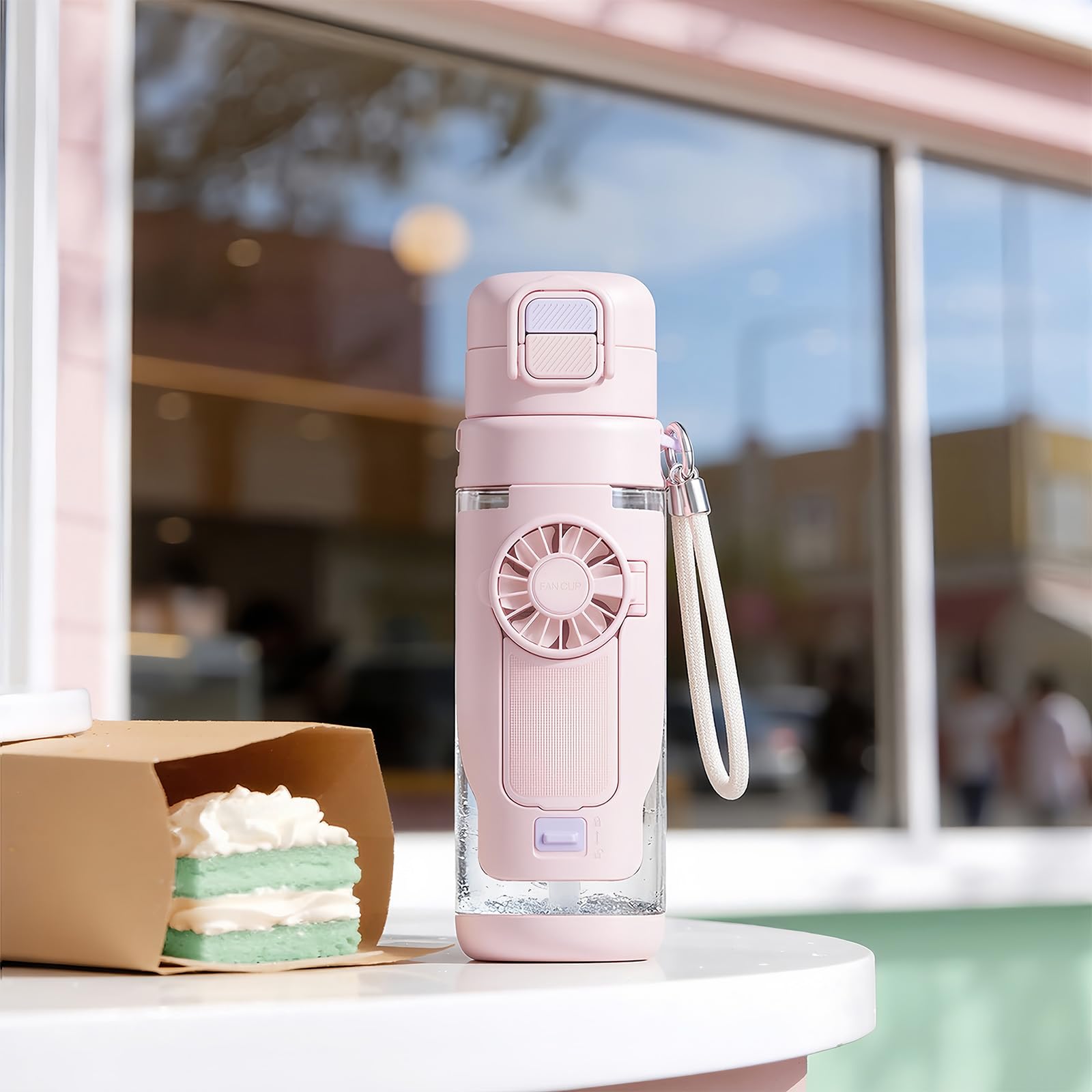 Bruchsichere Trinkflasche mit zwei Trinkmodi mit individuellem Ventilator, isolierte Sportflaschen für Workouts und Sport