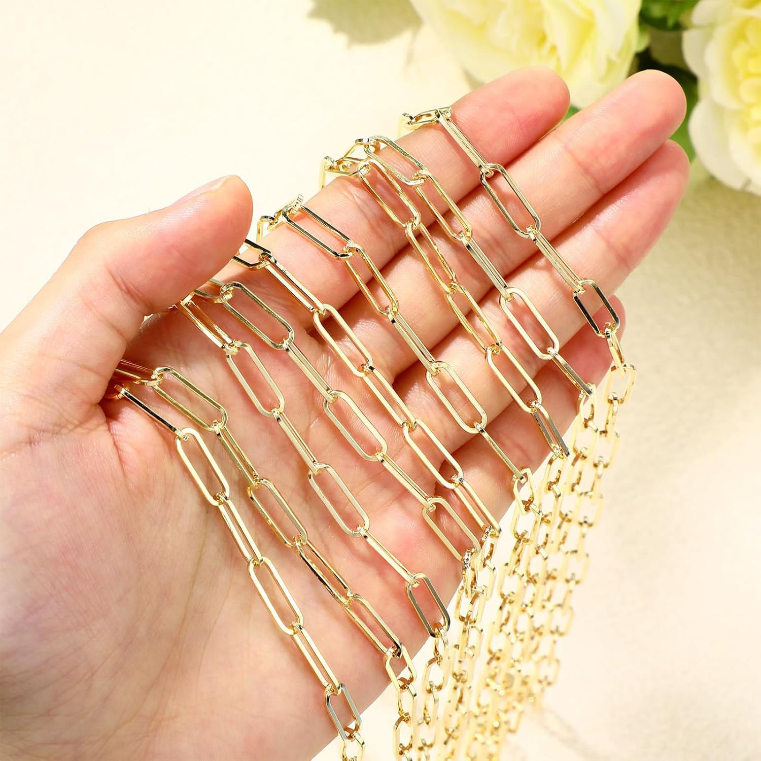 Quelay 20pcs Paperclip Chain Necklace Plated Chains Bulk Alloy Link Cable Necklace for Jewelry DIY Making Supplies Accessories - Image 6