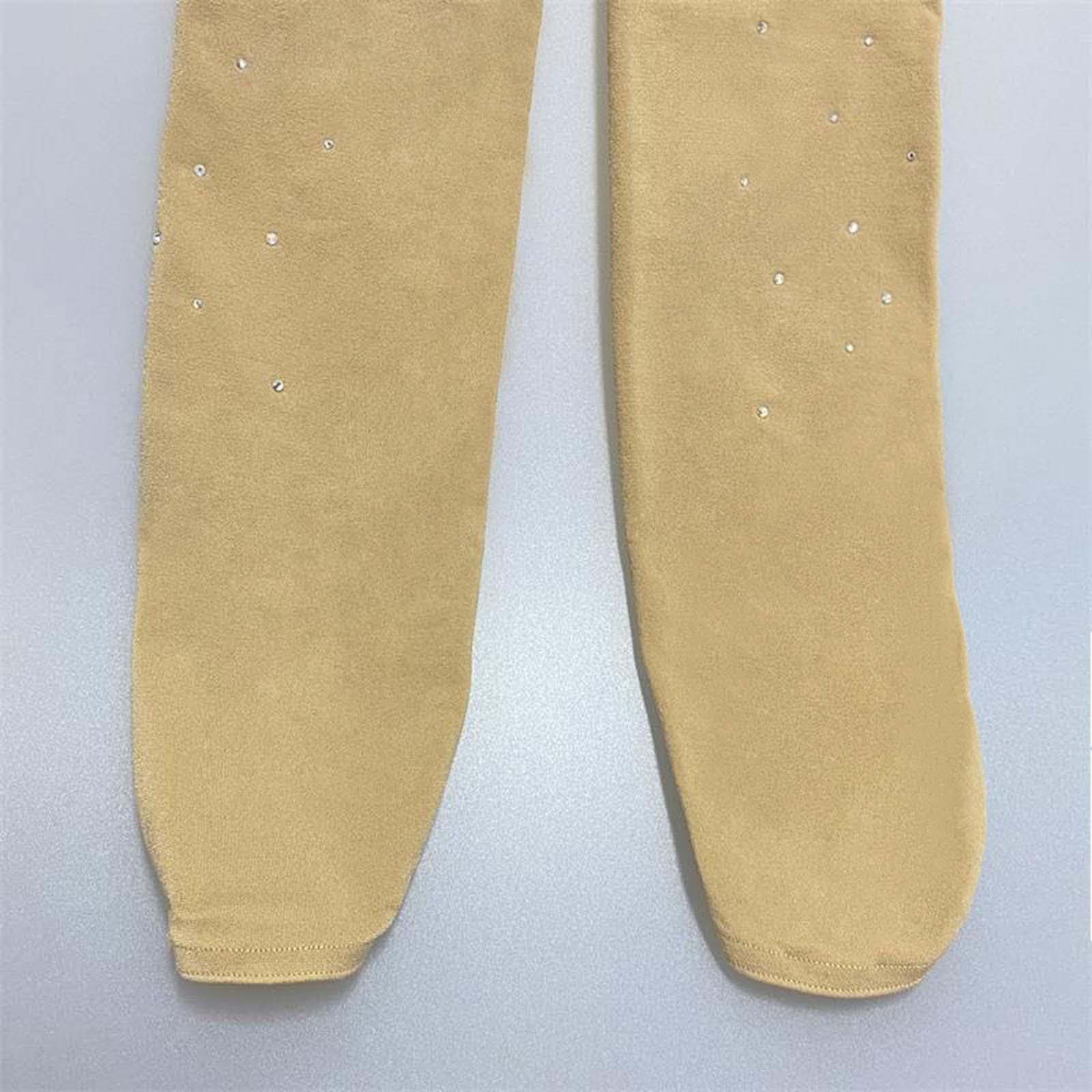 LOVIVER Collant per stivali da pattinaggio sul ghiaccio, pantaloni collant da pattinaggio artistico, leggings lunghi caldi elasticizzati, collant da